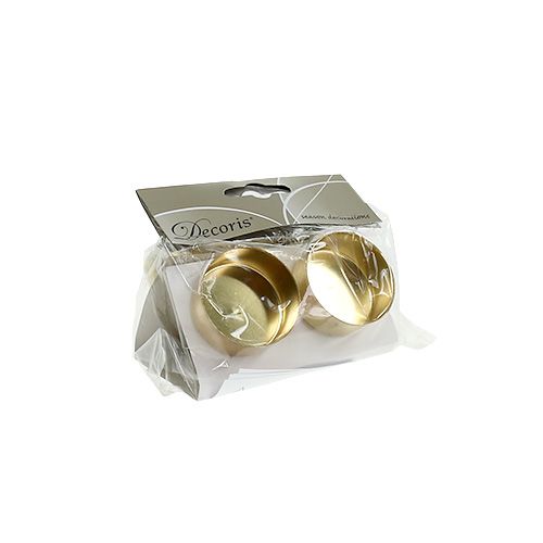 Floristik24 Tealight holder gold Ø4cm L7cm 4pcs
