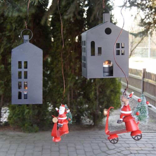 Floristik24 Lantern house, light house metal black Ø4.4cm H22cm