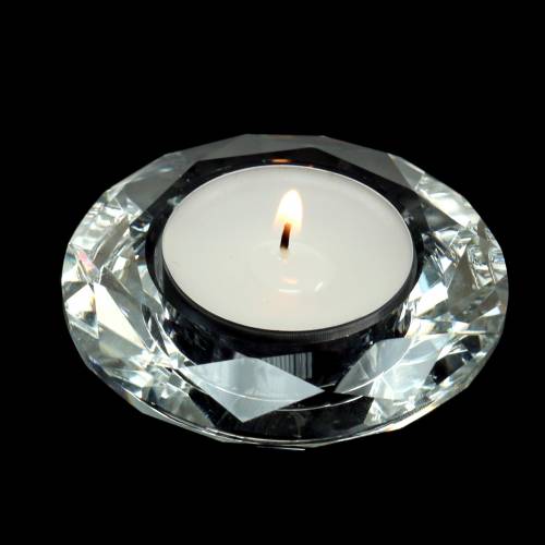 Floristik24 Tealight holder candle holder diamond clear Ø7cm
