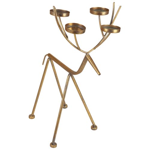 Tealight holder metal deer decorative candlestick H44.5cm