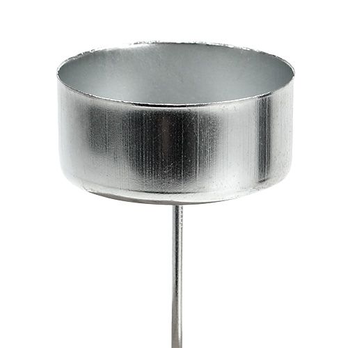 Product Tealight holder silver Ø4cm L7cm 4pcs