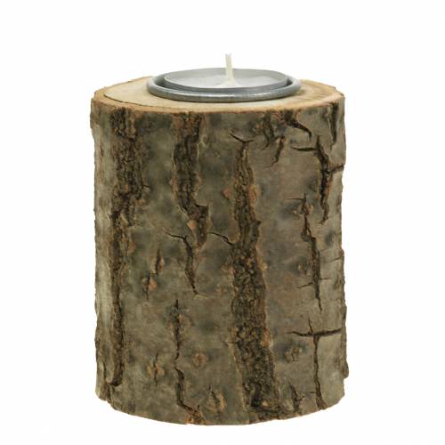 Floristik24 Tealight holder elm wood Ø 7-8.5cm H10cm