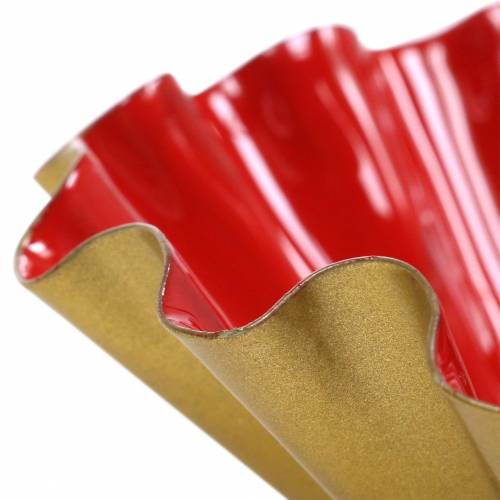 Product Decorative bowl baking pan enamel look red, gold Ø12.5cm H4cm