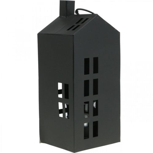 Lantern house, light house metal black Ø4.4cm H22cm
