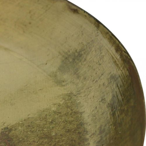 Floristik24 Decorative plate brass look Metal plate decoration Ø30.5cm