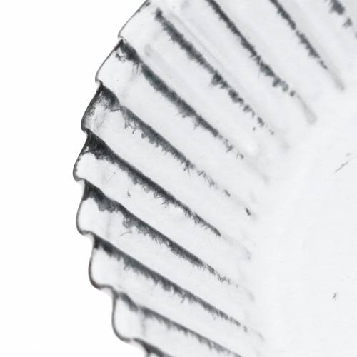 Floristik24 Decorative plate baking pan zinc white Ø15cm H2cm