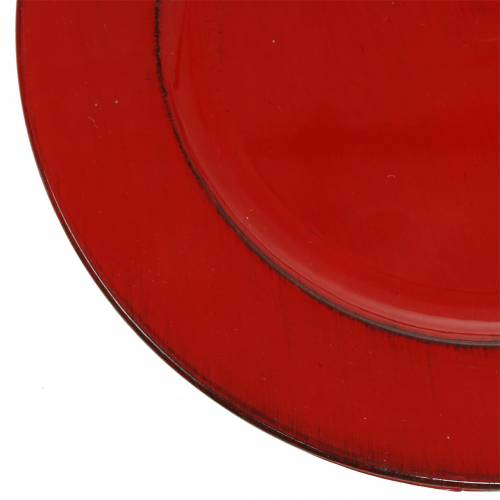 Decorative plate red/black Ø22cm