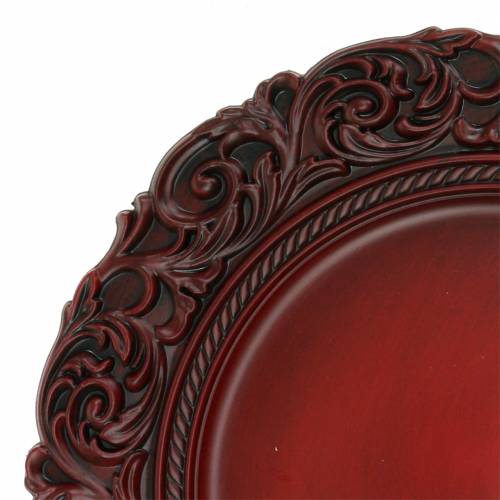 Product Decorative plate dark red Ø36cm