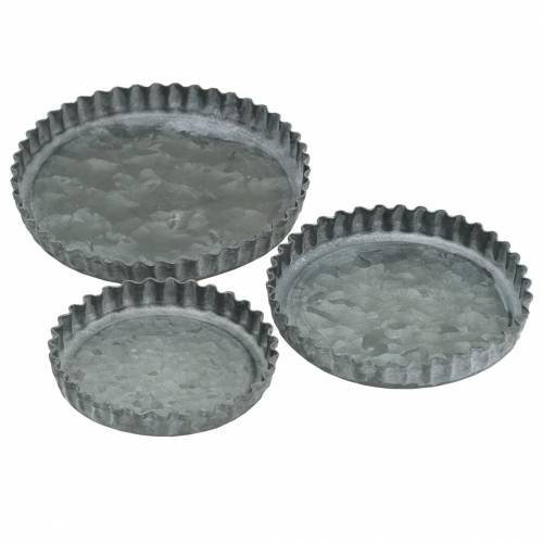 Floristik24 Decorative plate baking mold set zinc Ø7.8–11.5cm H1.3cm