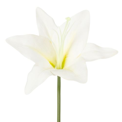 Artificial white tiger lily flowers for vases and arrangements, 29cm bunch of 6