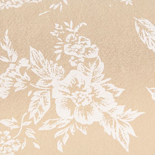 Product Table Ribbon with Flowers Table Runner Cotton Beige 15cm 3m