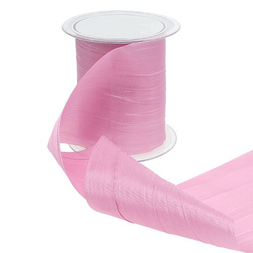 Floristik24 Table ribbon crash pink 100mm 15m