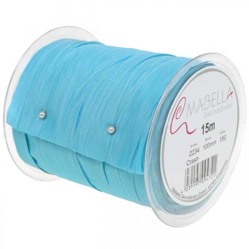 Product Table ribbon Crash Turquoise 100mm 15m