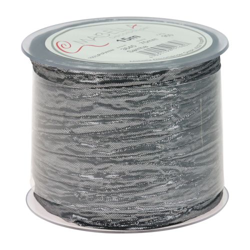 Product Silk ribbon table ribbon gift ribbon silver ribbon 75mm 15m