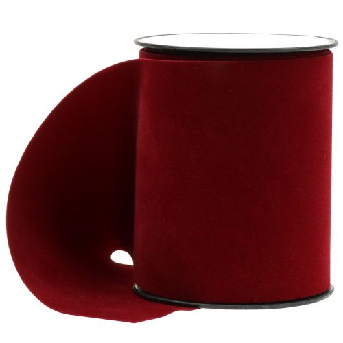 Floristik24 Table tape velvet ribbon dark red 100mm 8m