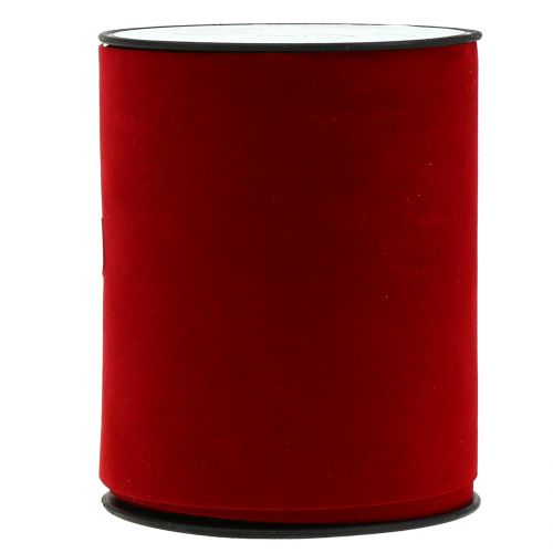 Floristik24 Table tape velvet ribbon red 100mm 8m
