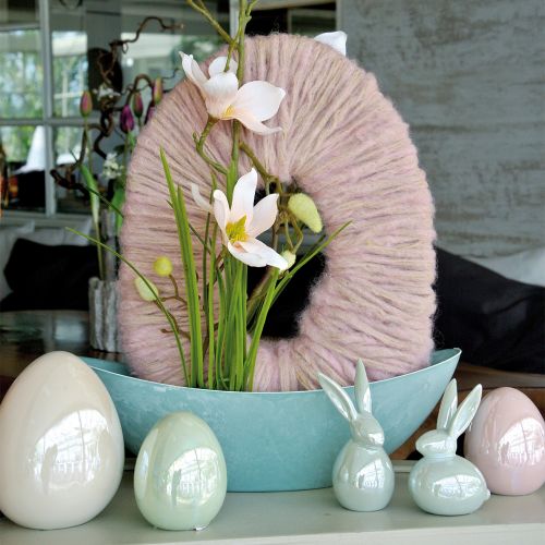 Product Table decoration egg pastel green 15cm