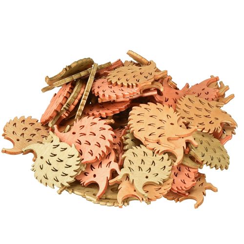 Product Table decoration autumn scatter decoration hedgehog wood W4cm H3cm 72 pcs