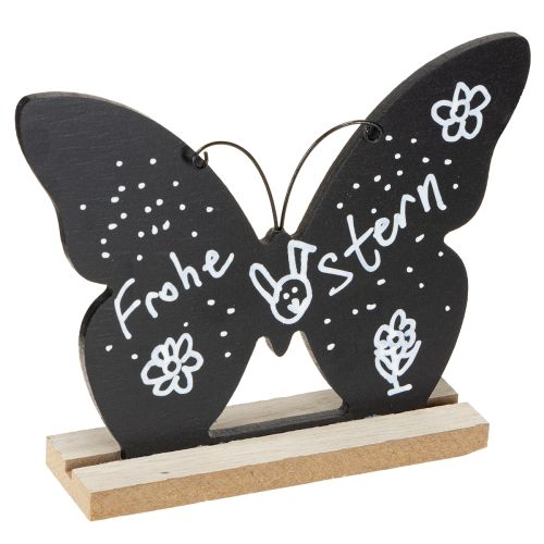 Product Table decoration wooden decoration butterfly black natural 15cm 6 pieces