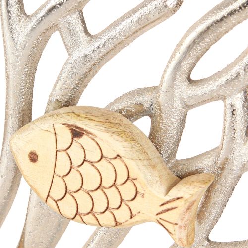Product Table decoration maritime coral decoration fish wood metal L30cm