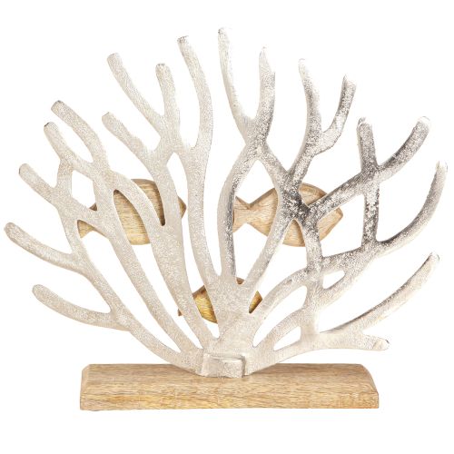 Product Table decoration maritime coral decoration fish wood metal L30cm