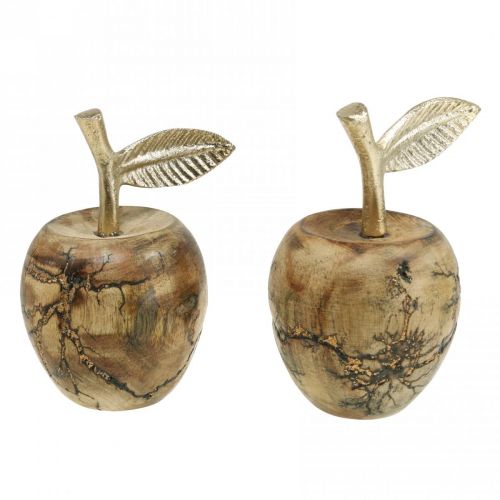 Floristik24 Table decoration wood apple wood decoration deco apple wood H11 cm Ø6.5cm 2pcs