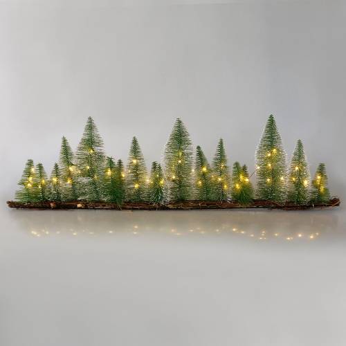 Floristik24 Table decoration winter forest with LED green 100cm 60L