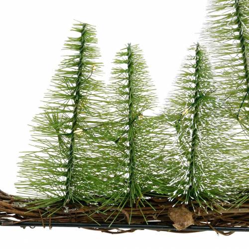 Floristik24 Table decoration winter forest with LED green 100cm 60L