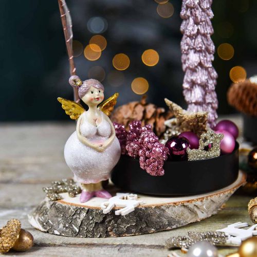 Floristik24 Table decoration angel pink decoration figure Christmas 4,5 × 3,5 × 9,5cm 4pcs