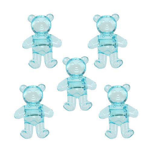 Table decoration for the birth bear blue 3.5cm 60pcs
