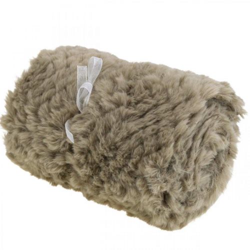 Floristik24 Table runner faux fur brown, table runner, decorative fur 15×200cm