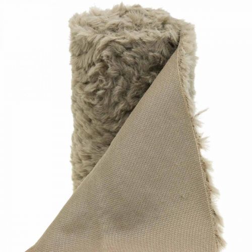 Floristik24 Table runner faux fur brown, table runner, decorative fur 15×200cm