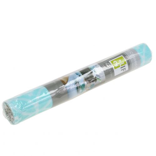 Floristik24 Table runner with pattern light blue 30cm x 300cm