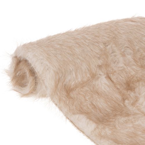 Beige table runner with faux fur surface as a fur band, 24x140cm buy online | Floristik24.ie
