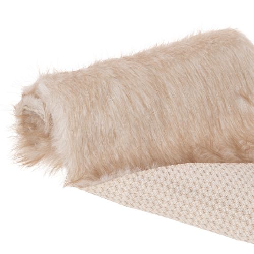 Beige table runner with faux