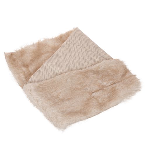 Beige table runner with faux