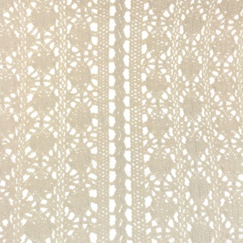 Floristik24 Table runner crochet lace nature 30cm x 140cm