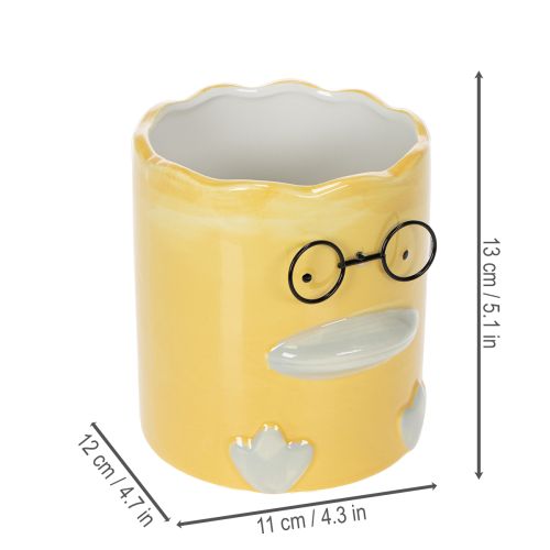 Product Cylindrical Decorative Ceramic Duck Vase for a Stylish Home, 13cm, 2 Pieces