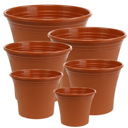 Product Pot &quot;Irys&quot; plastic terracotta Ø15cm - 43cm 1 pc