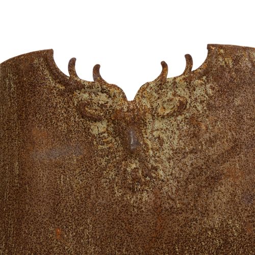 Plant pot deer metal oval rustic set of 3 24cm | Floristik24.ie
