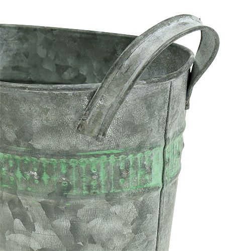 Floristik24 Pot zinc oval 20cm x 12cm H14cm