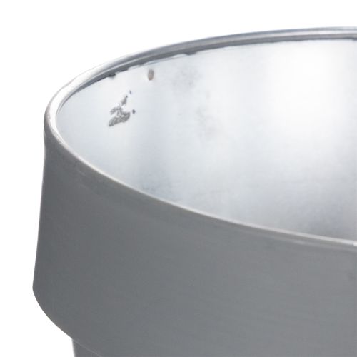 Product Flower pot with delicate wildflower design, practical use on balcony or terrace, 15cm, 3 pieces