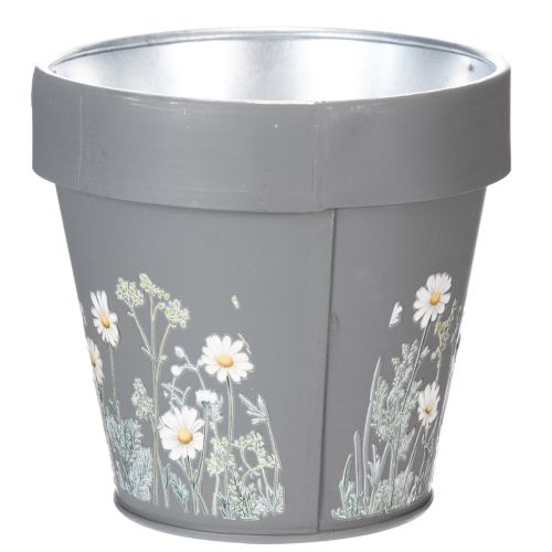 Product Flower pot with daisy motif for stylish interior design, 11cm, 4 pieces