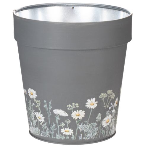 Flower pot with floral pattern for modern home and summer balcony decoration, 13cm, 4 pieces