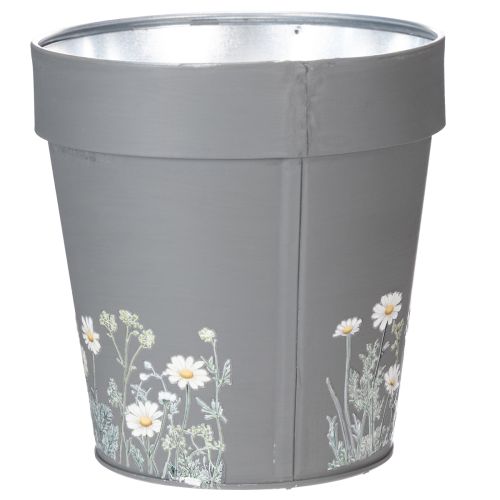 Product Flower pot with floral pattern for modern home and summer balcony decoration, 13cm, 4 pieces