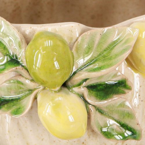 Product Decorative ceramic flowerpot – lemon pattern for southern flair Ø19.5cm