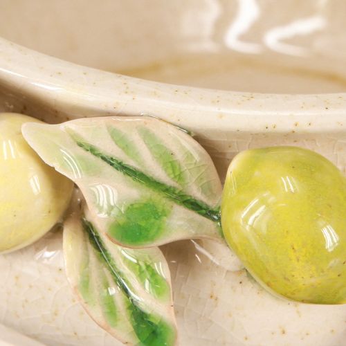 Product Ceramic bowl with lemons – Mediterranean decorative bowl for table &amp; kitchen Ø21.5cm H8.5cm