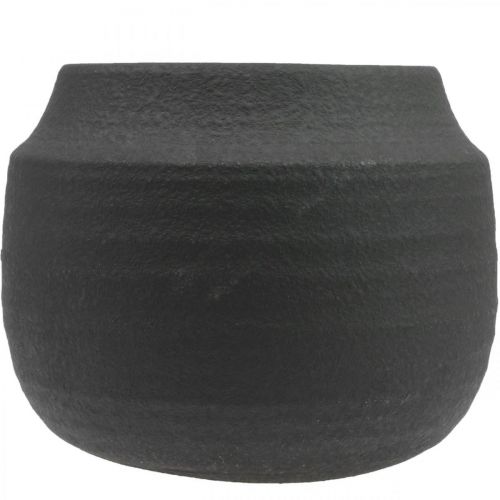 Product Planter Black Ceramic Flower Pot Ø23cm H19.5cm