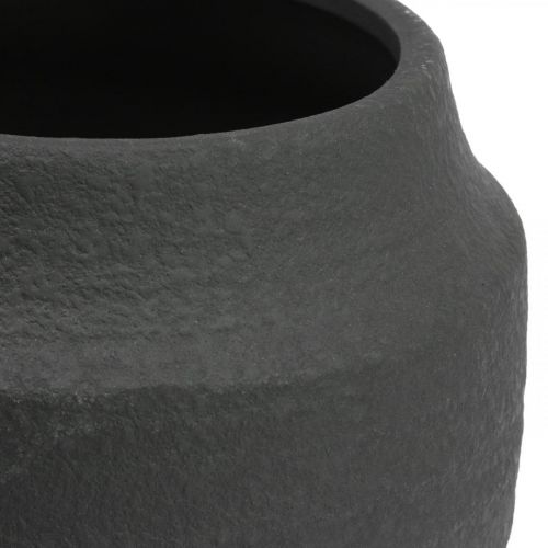Product Planter Black Ceramic Flower Pot Ø23cm H19.5cm