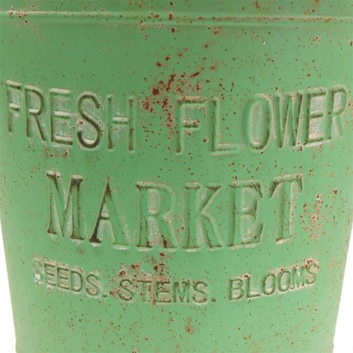 Floristik24 Zinc Bucket Antique Green Ø20.5cm H22.5cm
